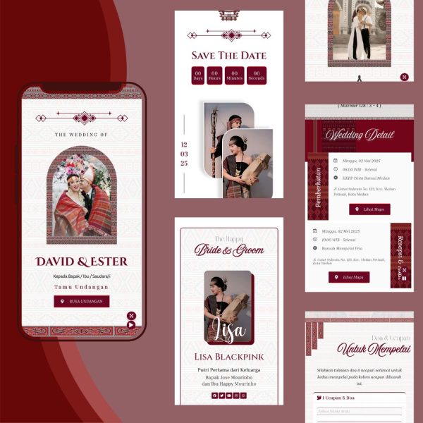 Tema Adat Batak 1 Merah Maroon