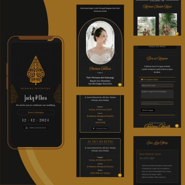Tema Adat Jawa 2 Hitam Emas Minimalis